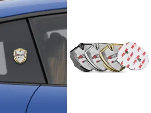 Silicone Emblem Badge Luxury Design Alloy Edge